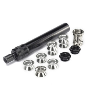 1.25"OD 6.9"L Solvent Trap Fuel Filter 1/2×28+5/8×24 K Cup 1x SS Cup,7x Alu Cups + Trilug 3 Lug +1/2×28 or 5/8×24 Adapter Combo