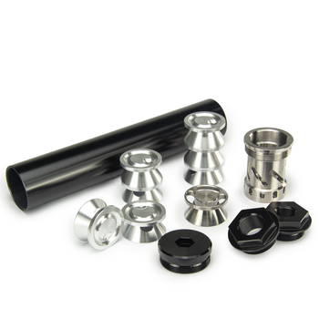 1.25"OD 6.9"L Solvent Trap Fuel Filter 1/2×28+5/8×24 K Cup 1x SS Cup,7x Alu Cups + Trilug 3 Lug +1/2×28 or 5/8×24 Adapter Combo