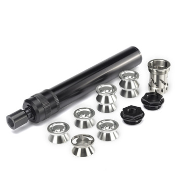 1.25"OD 6.9"L Solvent Trap Fuel Filter 1/2×28+5/8×24 K Cup 1x SS Cup,7x Alu Cups + Trilug 3 Lug +1/2×28 or 5/8×24 Adapter Combo