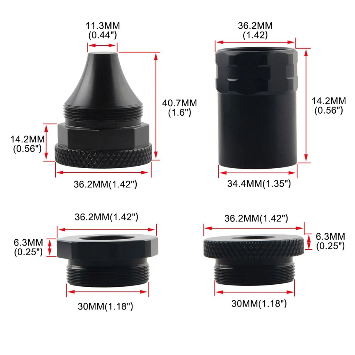 6.8″Lx1.42″OD Stainless Steel Modular Solvent Trap Fuel Filter Kit
